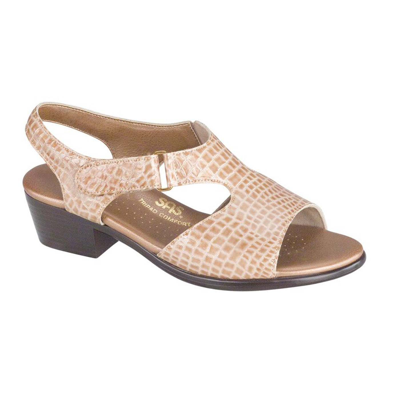 Women s Suntimer Heel Strap Sandal Beige Croc