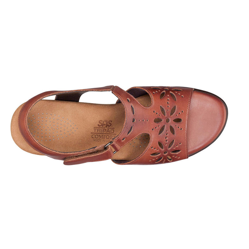 Women's Sunburst Heel Strap Sandal Chestnut